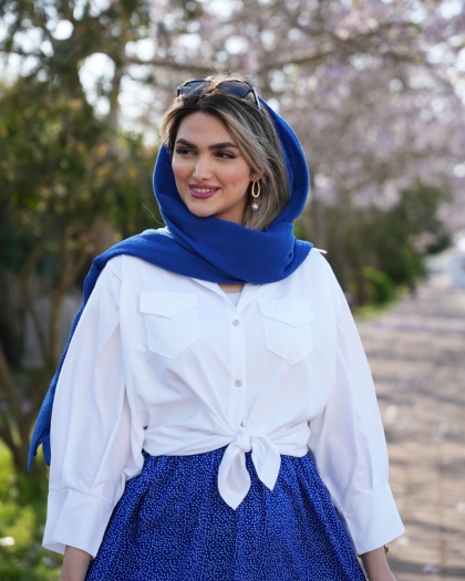 شومیز دو جیب ژنیک کد5885
