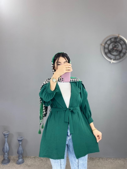 مانتو ابروبادی کمردار کد volga1123