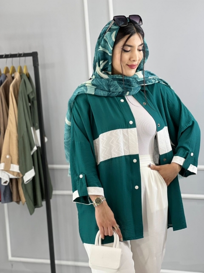 مانتو بابوس خامه دوزی کد volga2403