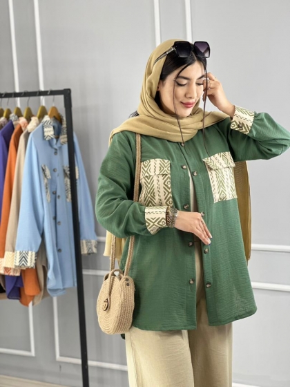 شومیزی طرحدار امیلی کد volga2376