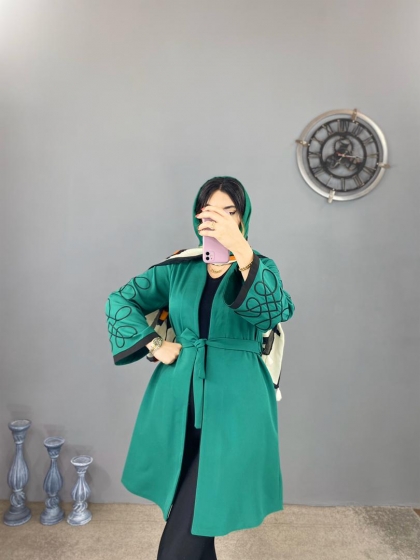 مانتو مازراتی استین طرحدار کد volga1017