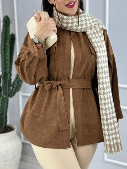 شومیز مخمل کمردار چکاوک کد volga3188