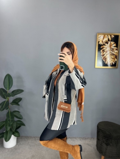 شومیز موهر طرحدار نارون کد volga1624