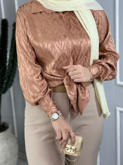 شومیز ساتن سونیا کد volga3673