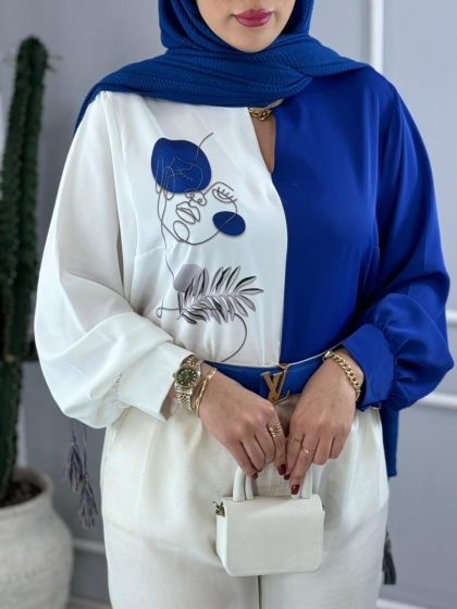 بلوز حریر عیدانه پرستو کد volga3308