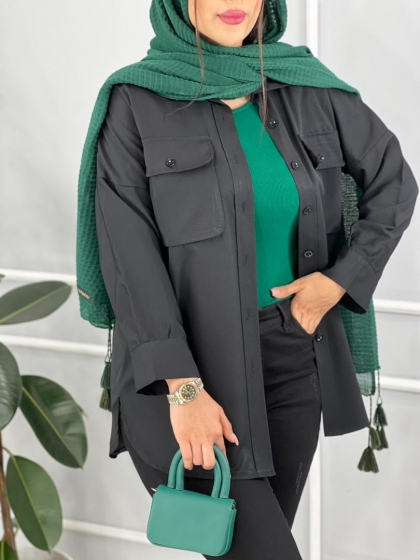 شومیزی دوجیب زنبق کد volga2616