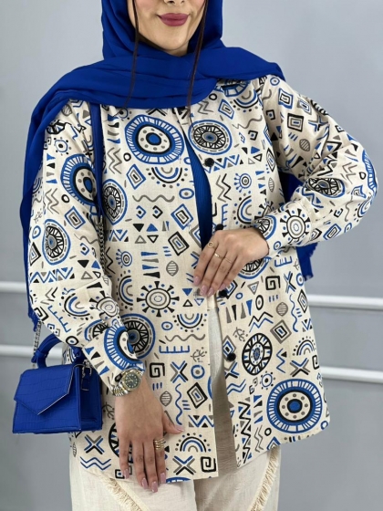 شومیز طرحدار جام کد volga2459