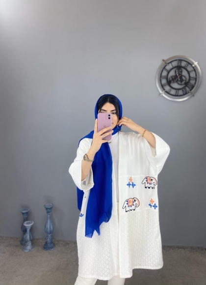 مانتو عبایی خامه دوزی کد volga948