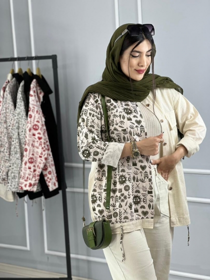 شومیزی ترکیبی آفتاب کد volga2378