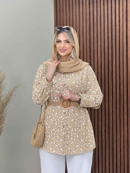 شومیز تک جیب نوگل کد5848