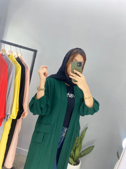 مانتو کرپ حریر بلند کد 251
