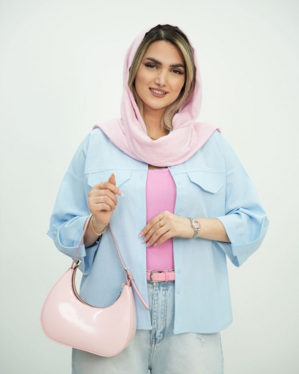 شومیز لینن جیب نما رایکی کد5888