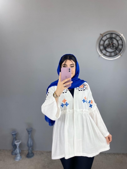 مانتو چیندار گلدوزی کد volga900