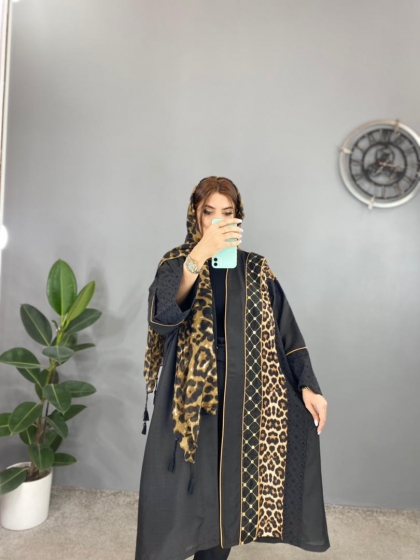 مانتو مزونی خرجکار پلنگی کد volga1388