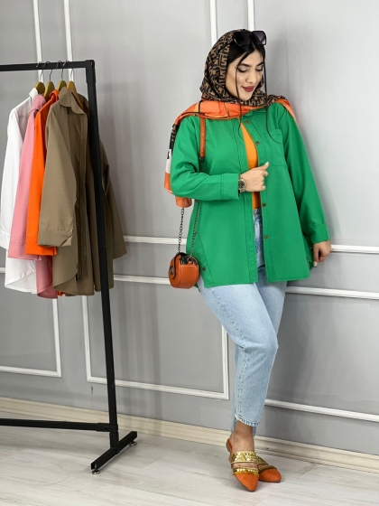 شومیز بغل دکمه کاترین کد volga2228