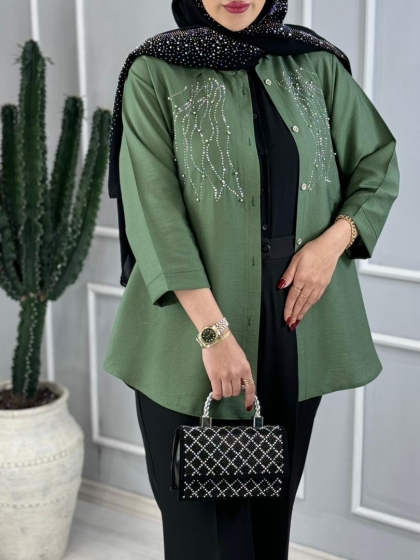 شومیز طرح نگین ساحل کدvolga3363