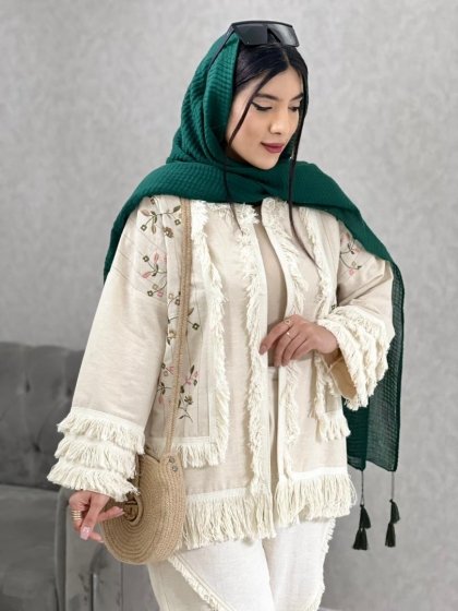 لینن مزونی گلدوزی آسلی کد volga2562