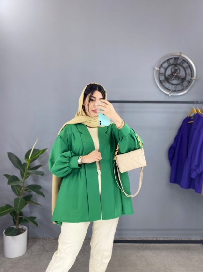 مانتو عروسکی چیندار لیمو کدvolga1328