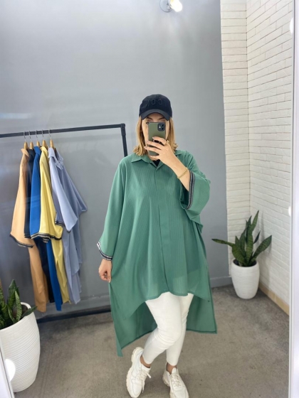 مانتو استین نوار دوزی کد 353