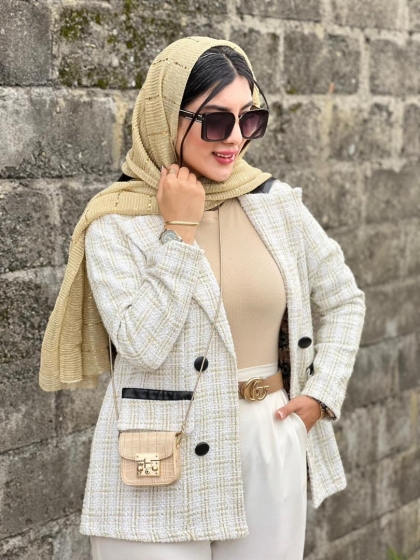 کتی یقه چرم اتیه کد volga2976