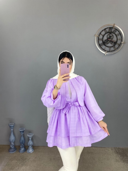 مانتو ژیله دار عروسکی کد volga987
