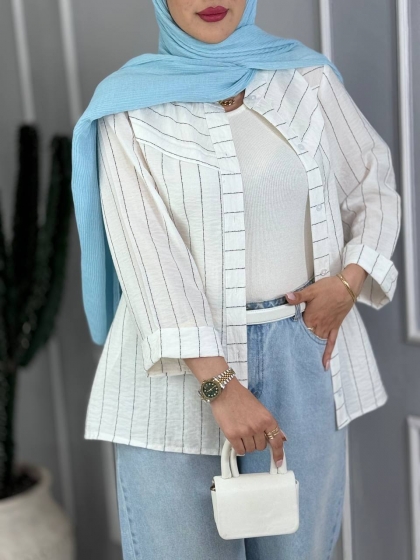 شومیز یقه گرد گیلا کدvolga3859