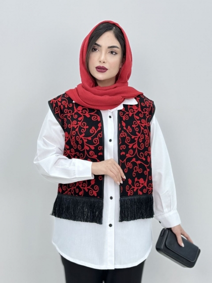 ست شومیز و جلیقه یلدایی ترنم کد5472