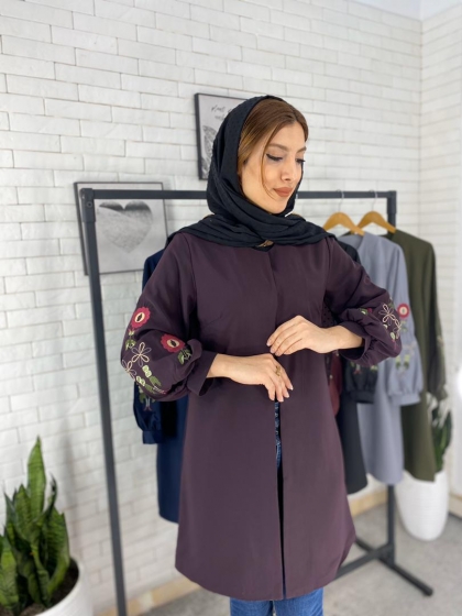 مانتو استین گل دوزی کد 151