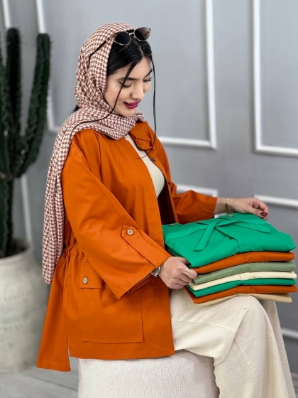 مانتو شومیزی کمرگت تابان کدvolga3936