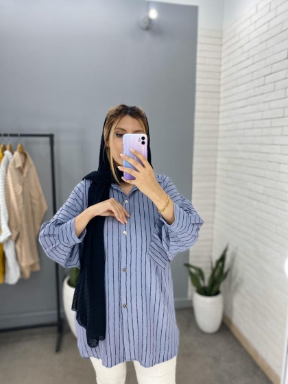 مانتو ابروبادی راه راه کد 393