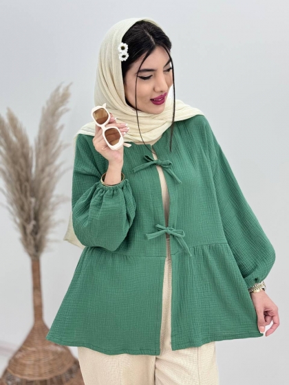 مانتو دبل فیس جلوبند نبات کد4422