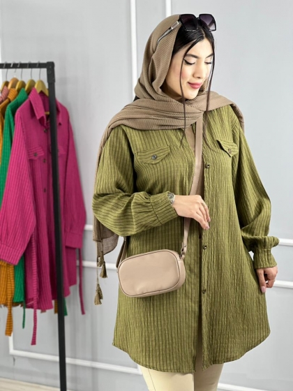 شومیز راه راه آدنیس کد volga2492