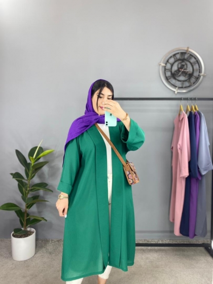 مانتو حریر میله ای فروغ  کد volga1315