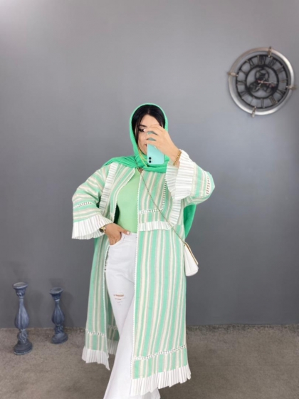 مانتو مزونی چیندار الاله کد volga1216