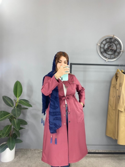 مانتو اداری بلند افتاب کد volga1411
