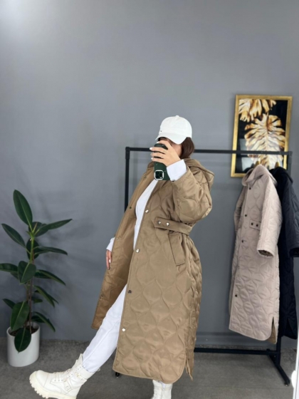 کاپشن  بلند آمبردی کدvolga1806