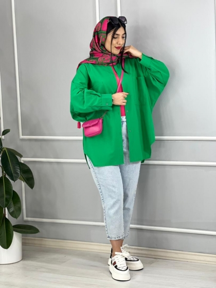 شومیز پشت دکمه استاپ کد volga2205