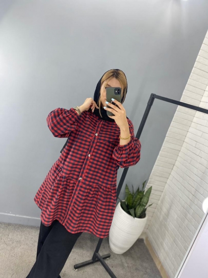 مانتو چهارخونه پلیسه کد 290
