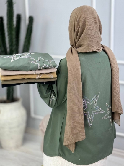 شومیز دوجیب استار کد volga3413