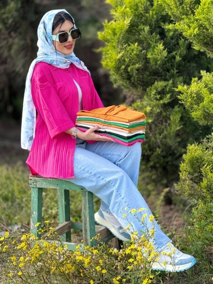 شومیز دوجیب شکر کدvolga3792