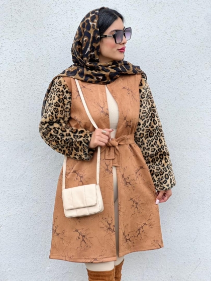 پالتو استین خز هلیا کد volga2839