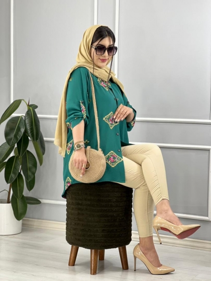 شومیز گلدوزی لیلی کد volga2339