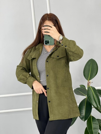 شومیز مخمل دو جیب کد volga896