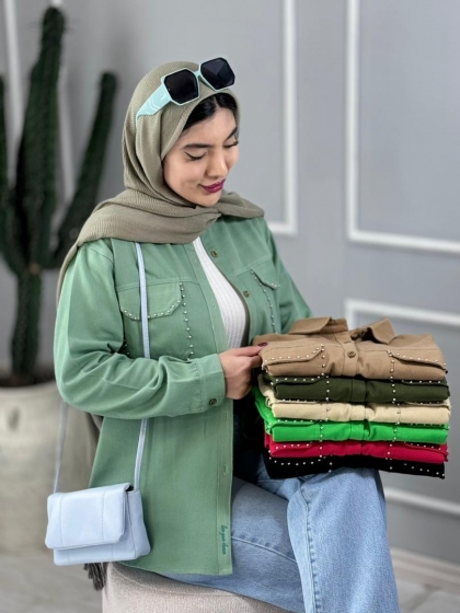 شومیز کتان پینکو کد 3389