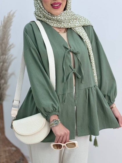 مانتو عروسکی جلوبند محنا کد4439