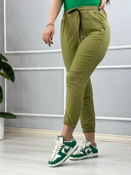 شلوار کتان مچ کش کد volga2170