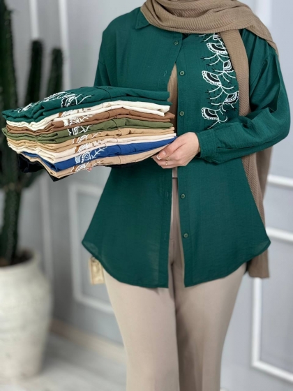 شومیز گلدوزی جوانه کدvolga3760