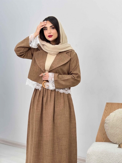 ست کت و دامن مرمر کد5859
