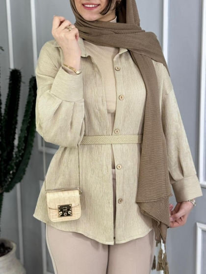 شومیز تک جیب خوشه کد volga3616