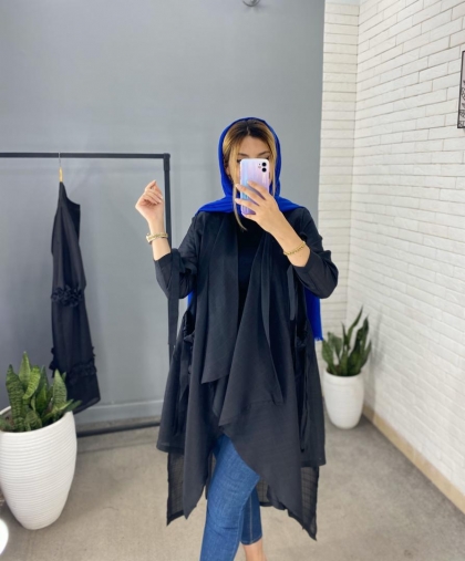 مانتو بلند تکرنگ کد 448